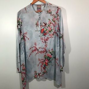 Johnny Was silk tunic M